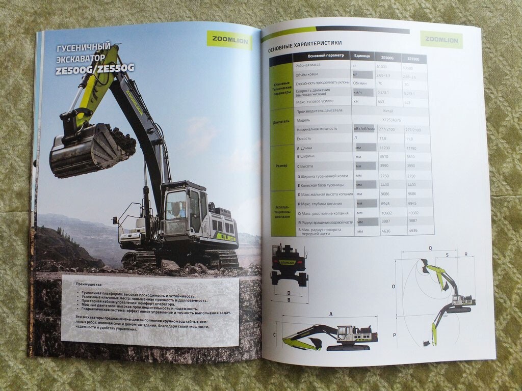 ZOOMLION Chinese Excavators Loaders Mining Equipment Catalog Brochure 2025