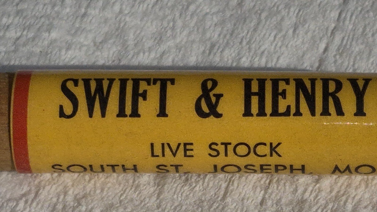“SWIFT & HENRY Live Stock South St. Joseph Mo. Commission Co.”WOOD Bullet Pencil