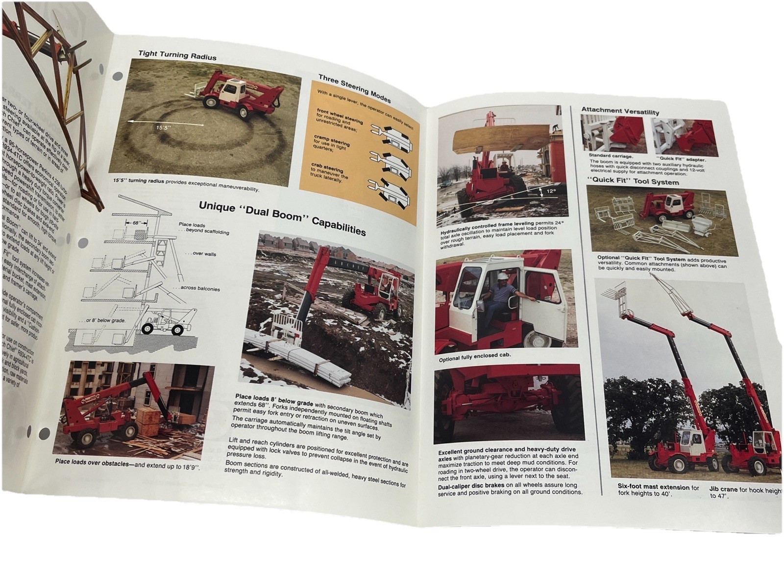 K-D Manitou Inc. Reach Chief Series R934-4TC Telehandler Brochure 9/1985