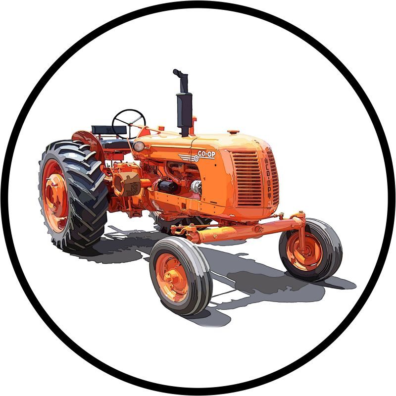 Co Op Model E-4 Tractor NEW Metal Sign 28″ Dia. Round AMERICAN STEEL