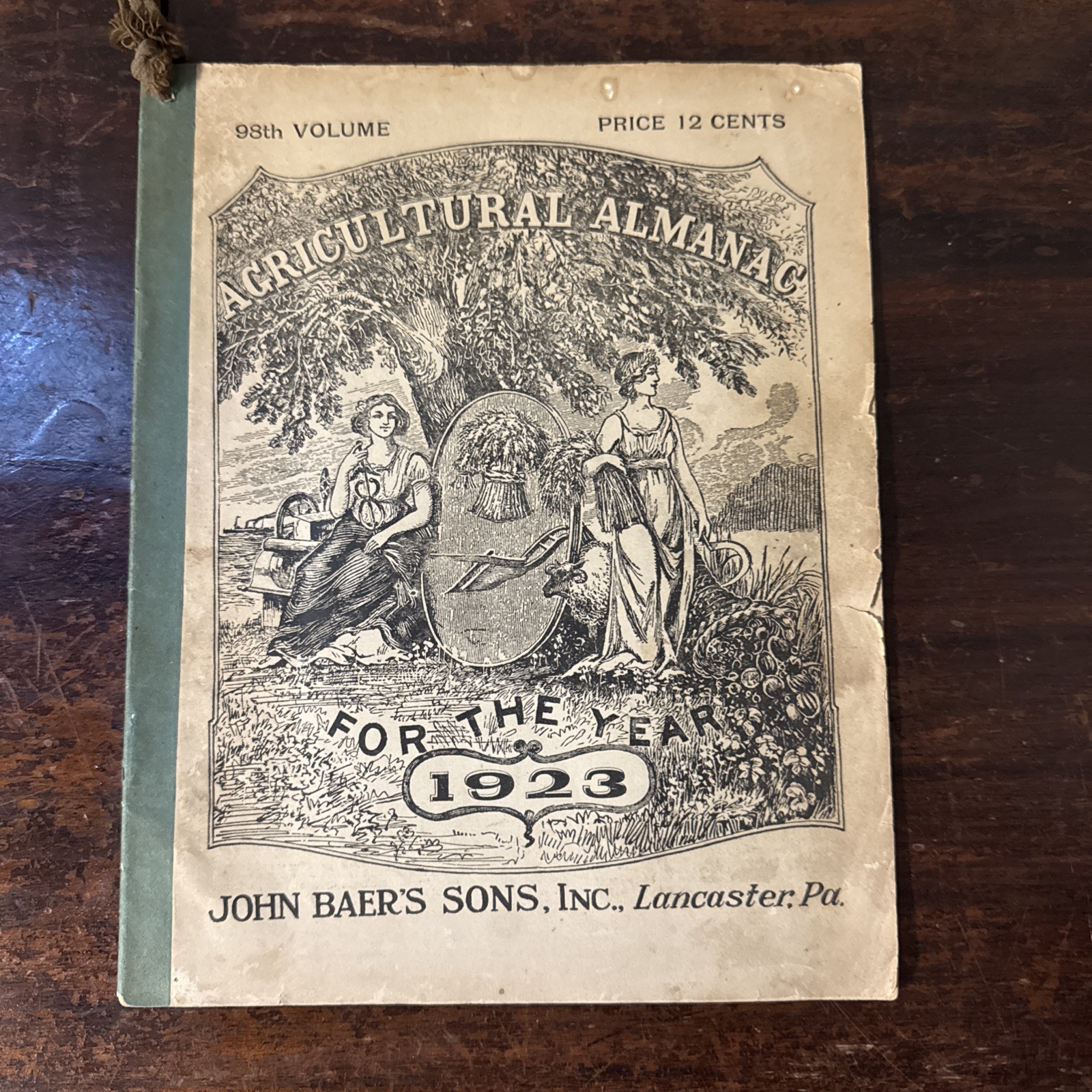 Vintage John Baer’s Agricultural Almanacs dated 1919, 1923 & 1929 Lancaster PA