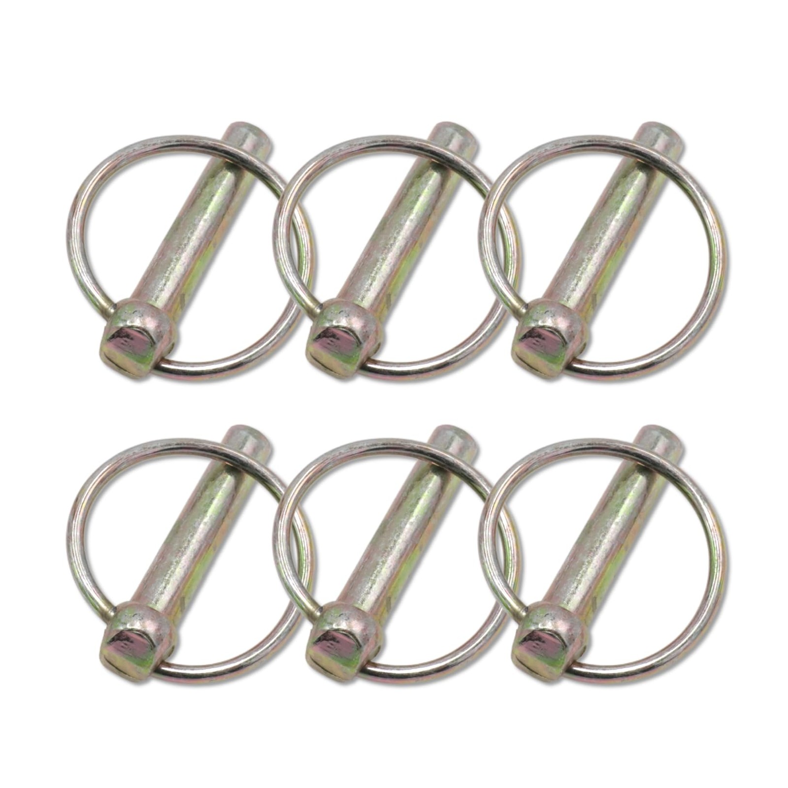 Joyangy 3/8 Inch Lynch Pin Assortment Kit, 6Pcs Heavy Duty Round Linch Pins w…