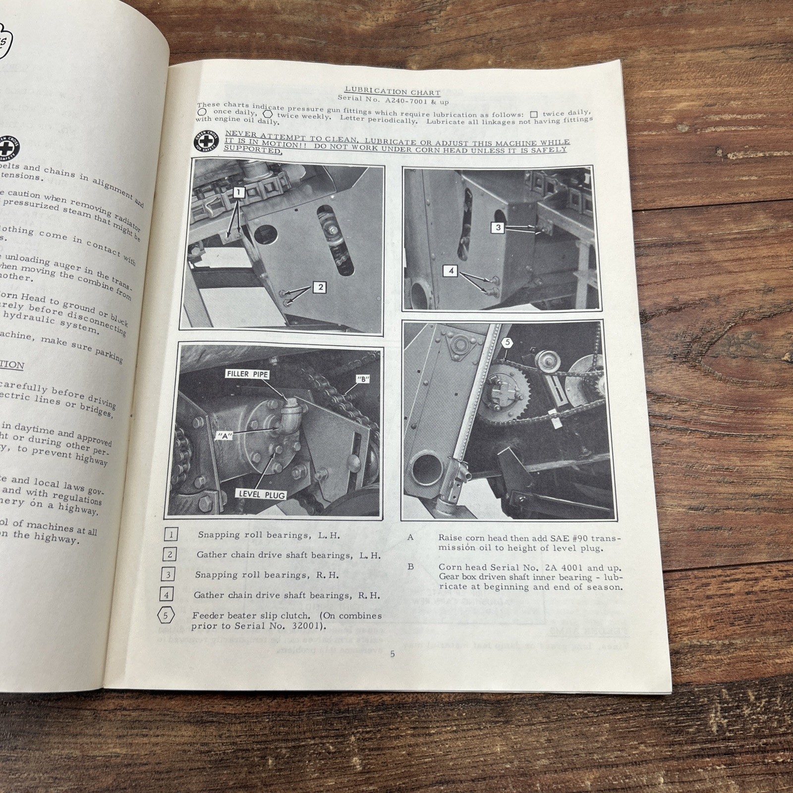 Allis Chalmers A240 Corn Head Operators Manual Gleaner A Combine Instruction