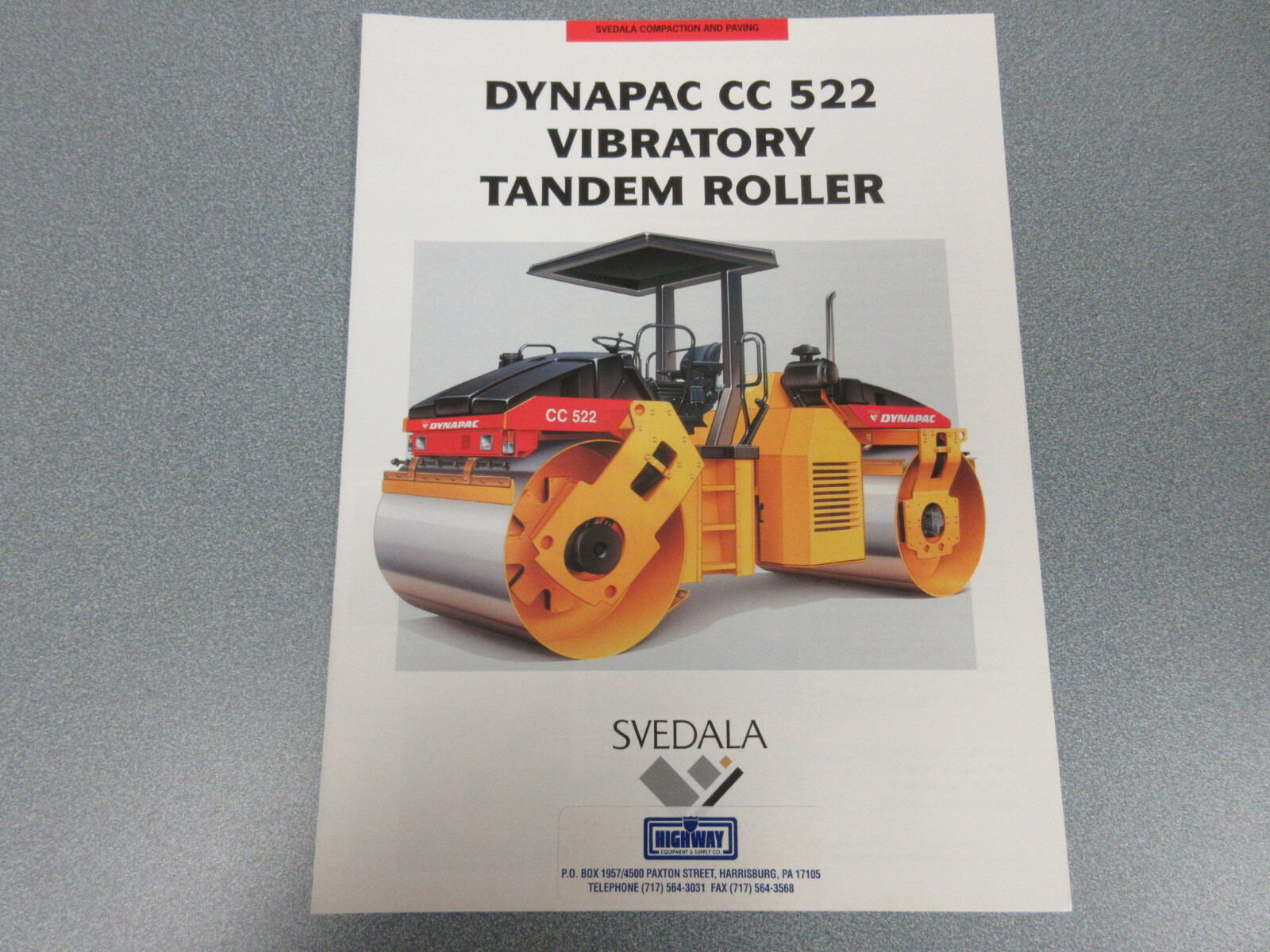 Dynapac CC 522 Roller Compactor Brochure 4 Page