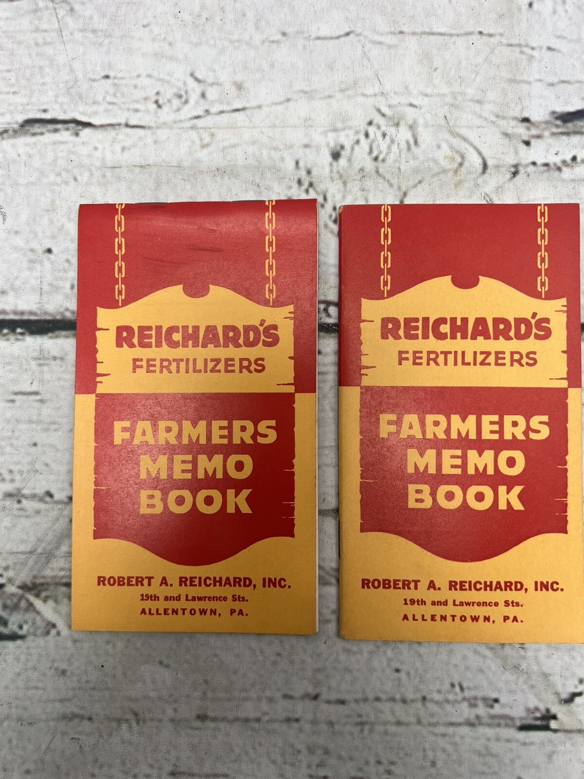 VTG Reichard’s Fertilizers Farmers Memo Book Robert Reichard Inc Allentown PA