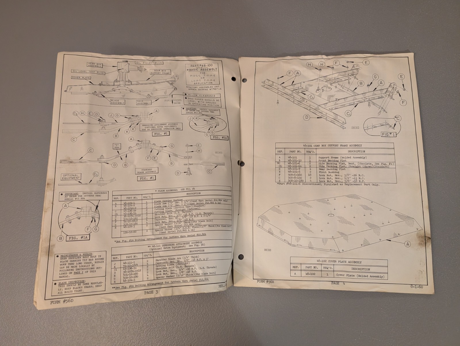 Servis E 60 Owner’s Manual – 1960s Rotary Cutter Agriculture Farming Maintenance