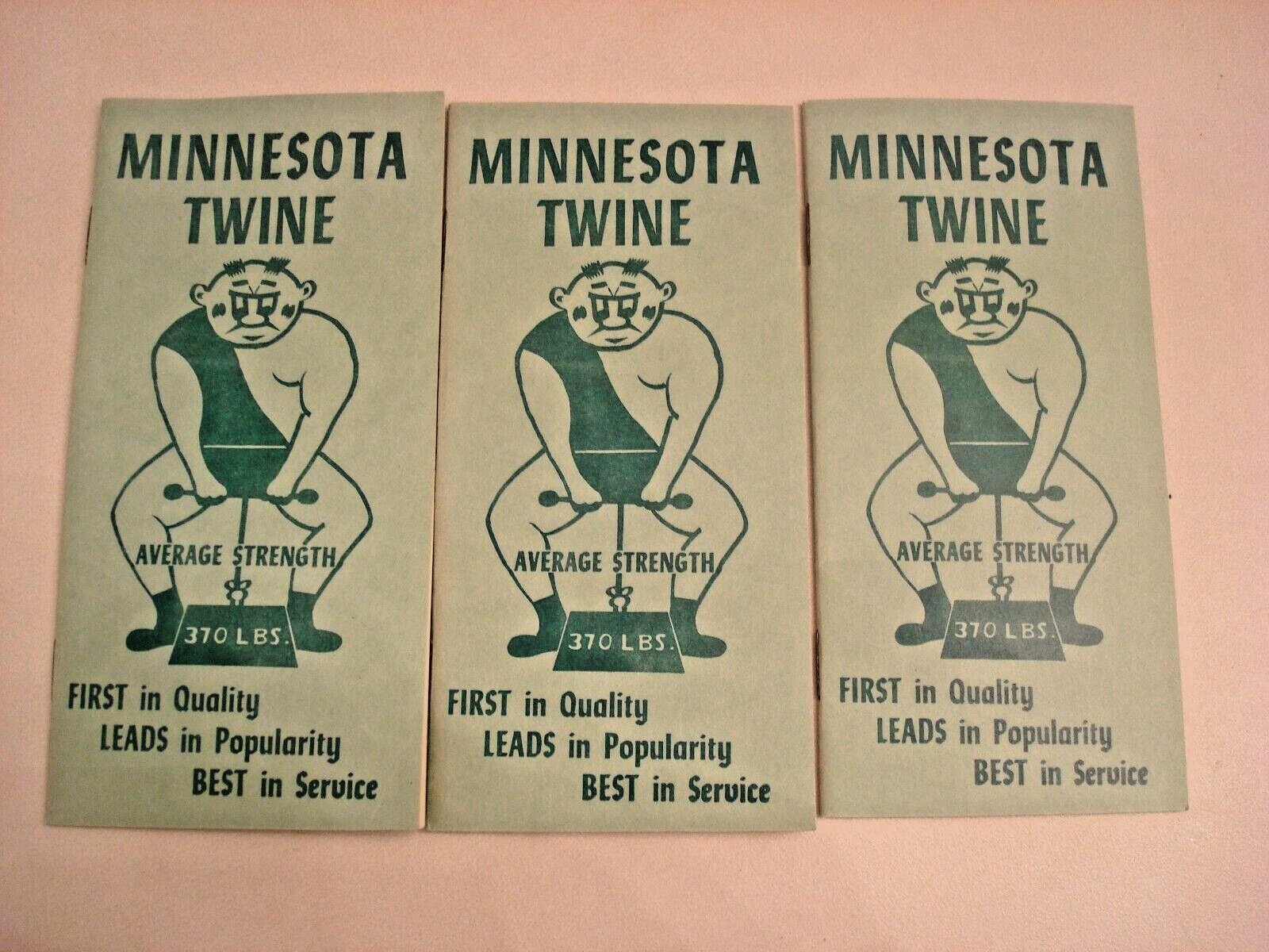 3 Vintage Memo Booklets-Minnesota Twine State Prison Industries, Stillwater, MM