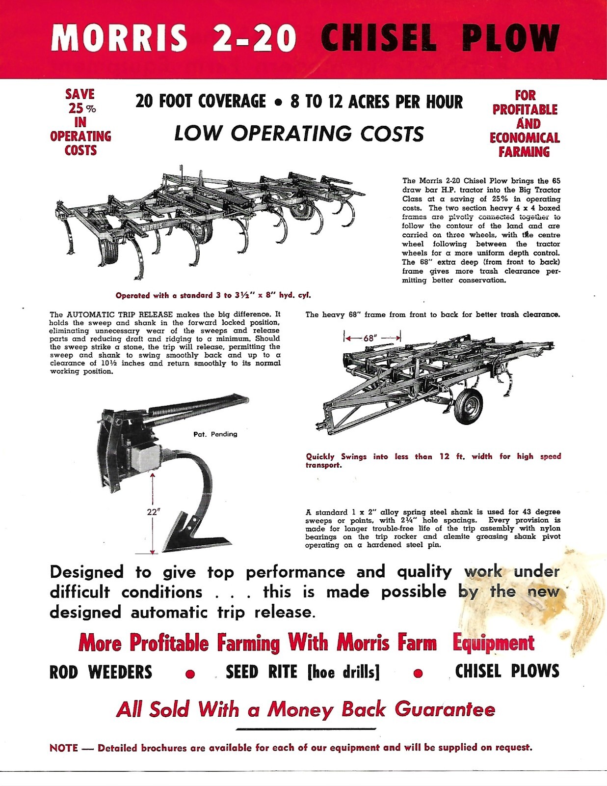 Farm Implement Brochure – Morris – 2-20 – Chisel Plows et al (F8068)