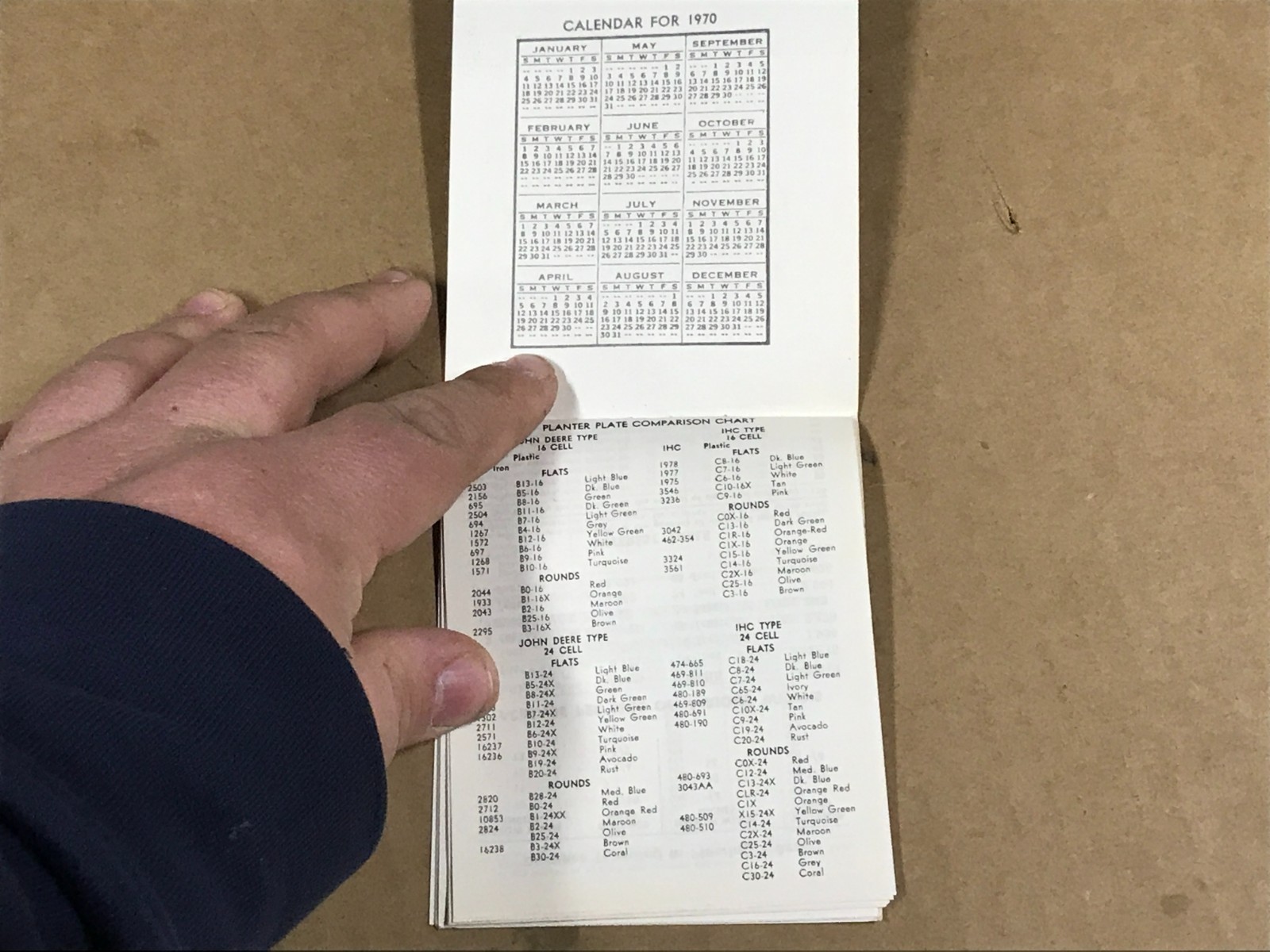 Vintage Farmer’s Union Seed Corn Hybrids Calendar & Comparison Chart