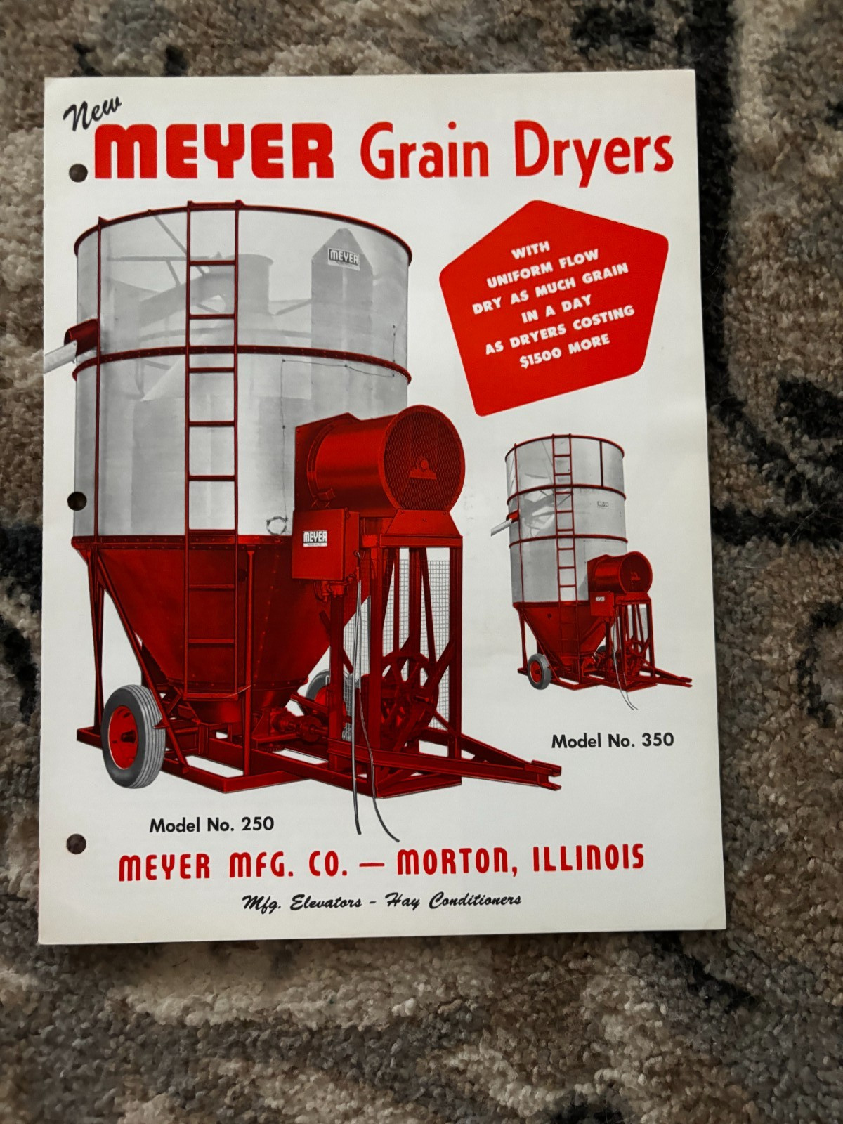 Meyer 250 350 Grain Dryers for 1963 Brochure DCPA26
