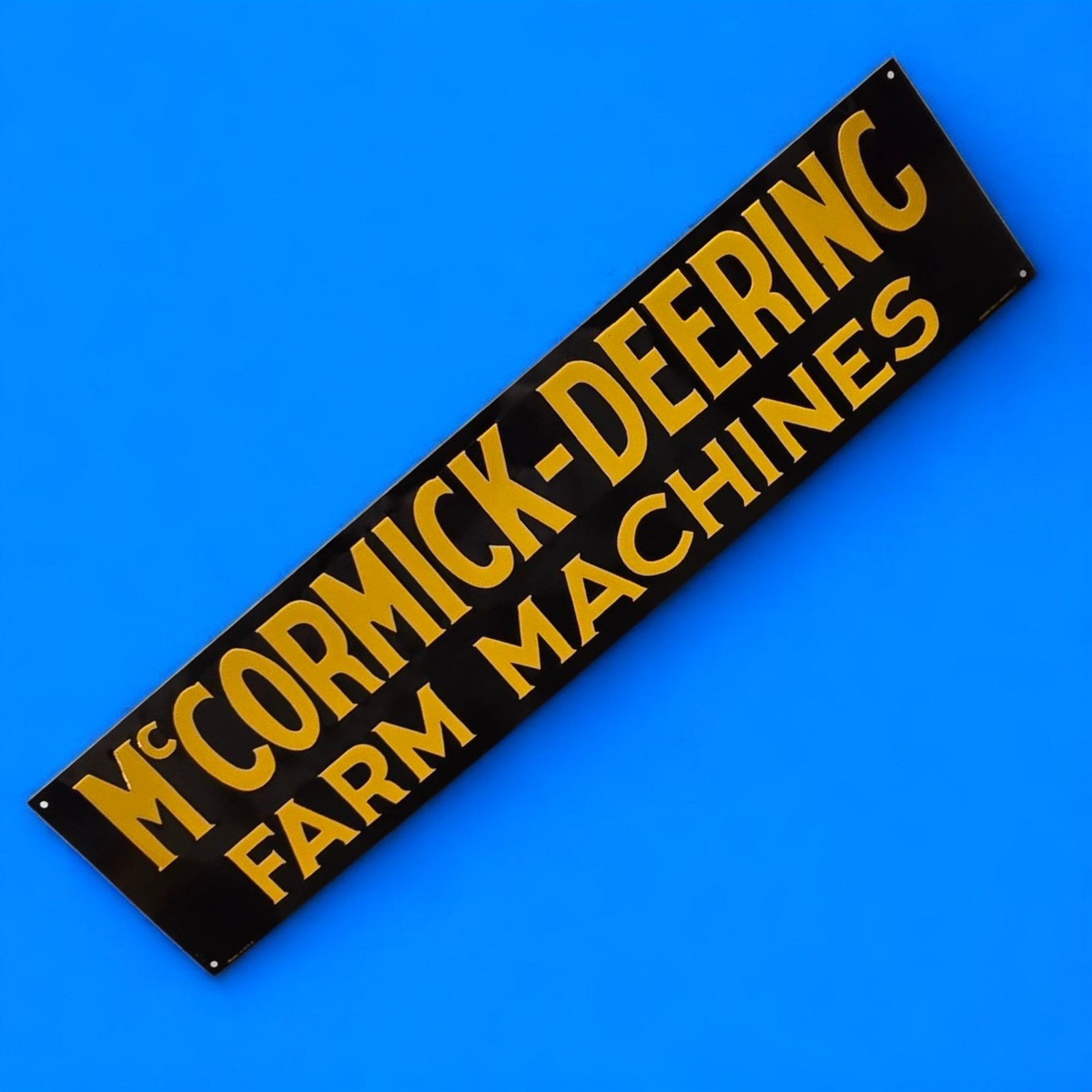 McCormick-Deering Farm Machines Vintage ’80s Tin Metal Tractor Sign 23.8″ x 5.5″