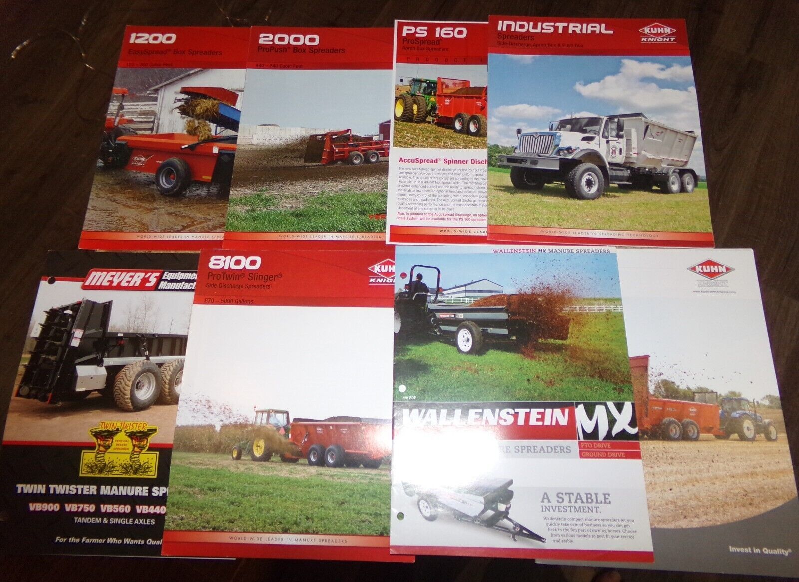 8-lot 2010’s manure spreader brochures in nice shape used
