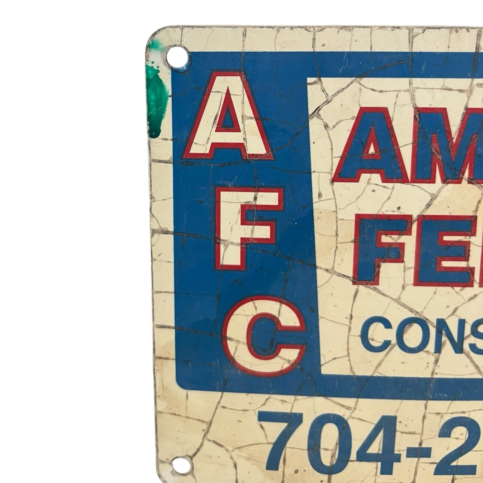 American Fence & Construction, Inc. AFC Metal Sign Charlotte, NC 8″ x 5″