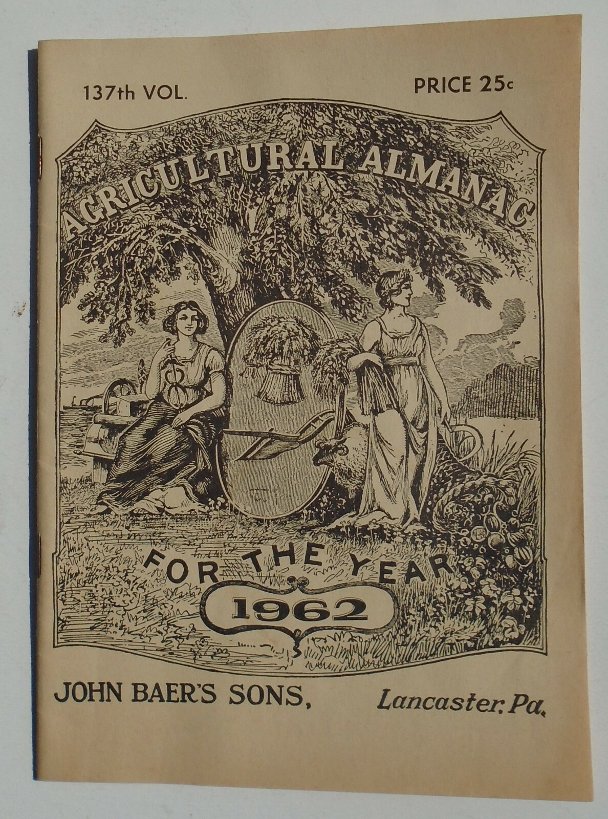 John Baer’s Sons, Lancaster, PA 1962 Agricultural Almanac