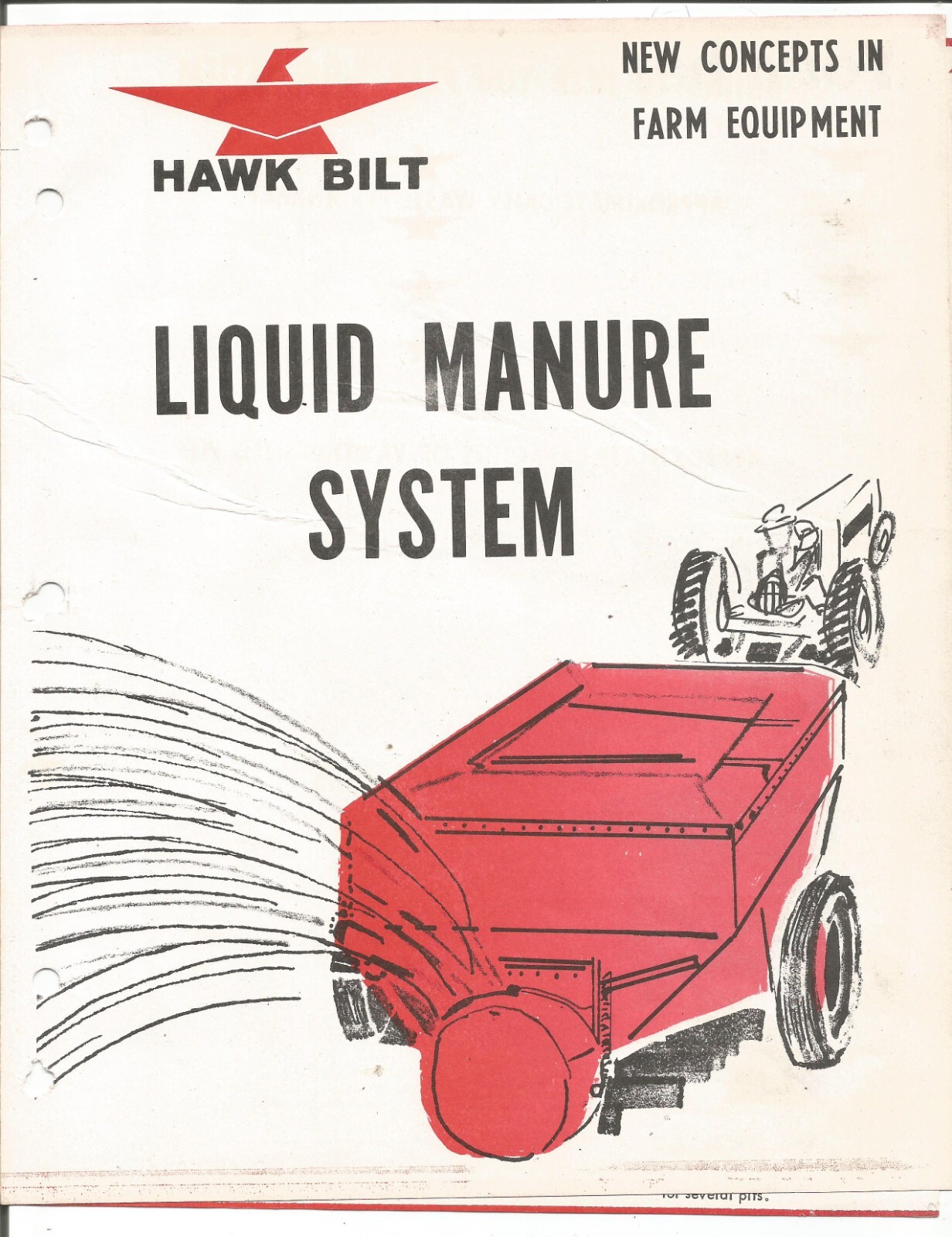 Original OE OEM Hawk Bilt Liquid Manure System Sales Brochure # LW86510M SS311