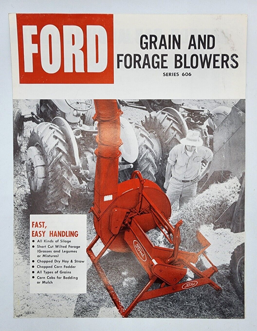 Ford Grain Forage Blowers Series 606 Sales Showroom Brochure 4 Pages