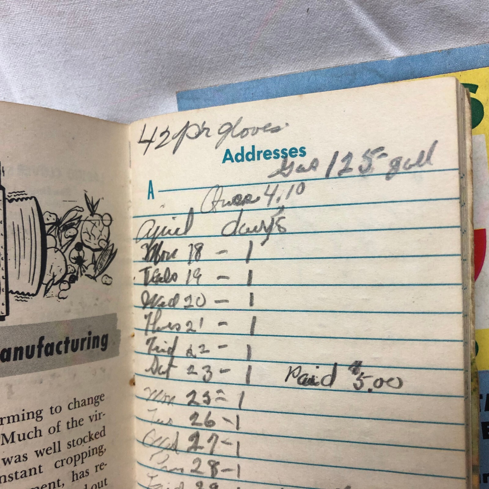 3 Vintage 1953 Farmers Pocket Notebooks Advertising Armour Swift’s Funk’s Hybrid