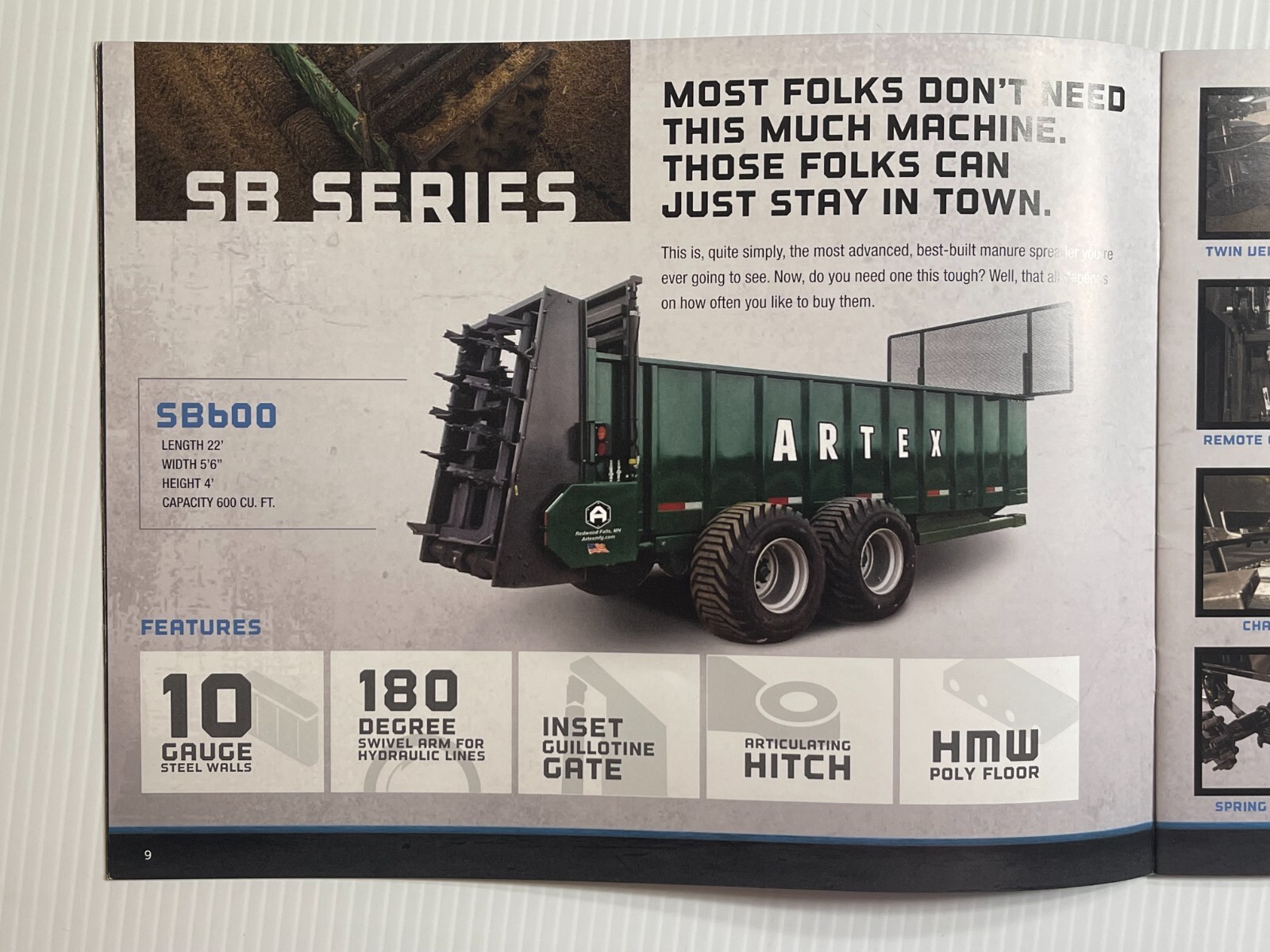 ARTEX Spreaders Sales Brochure *2010s* (Showroom Sales Book) *30 Pages*