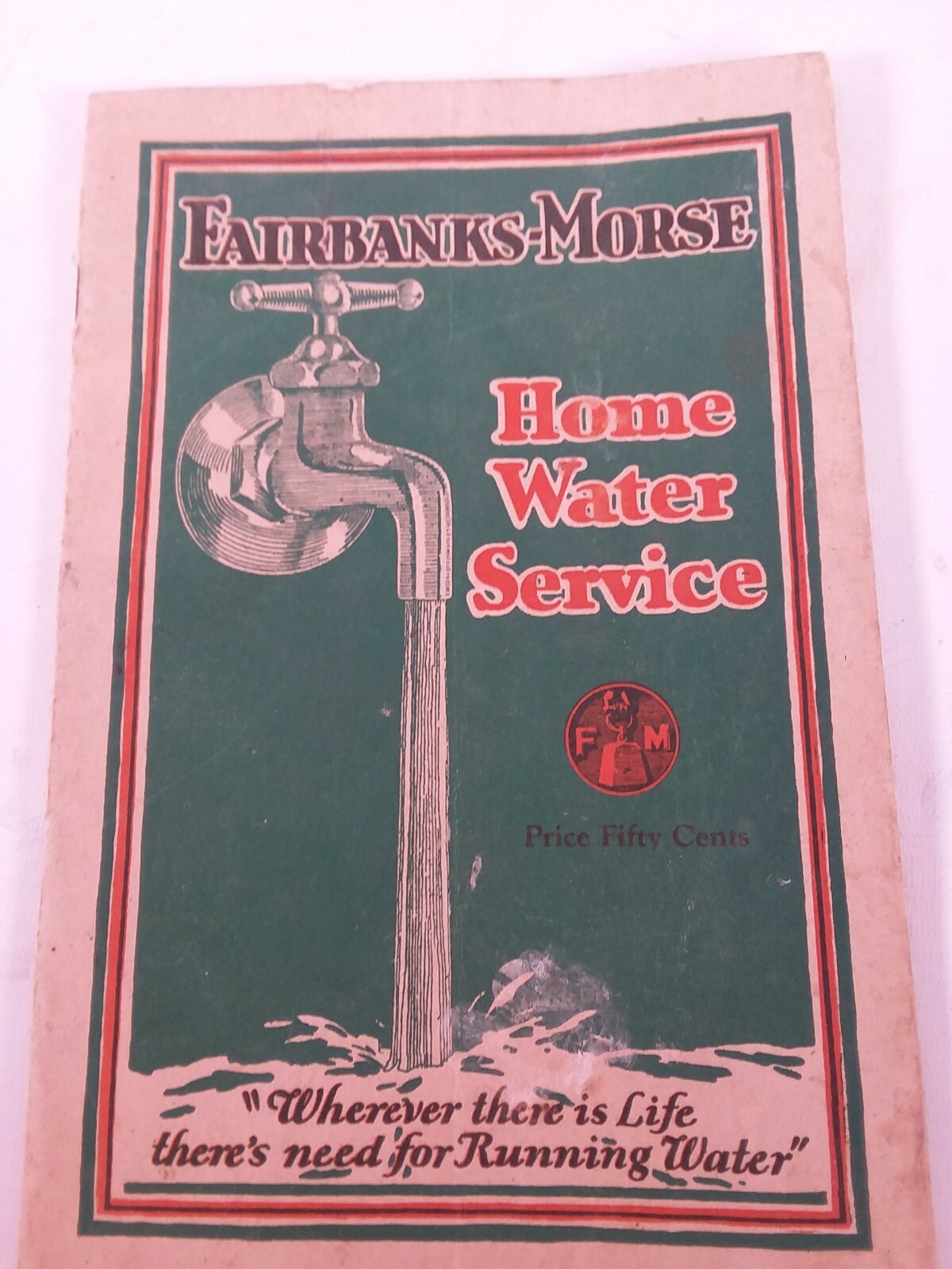 1929 Fairbanks Morse Home Water service catalog pamphlet vintage Lose page’s
