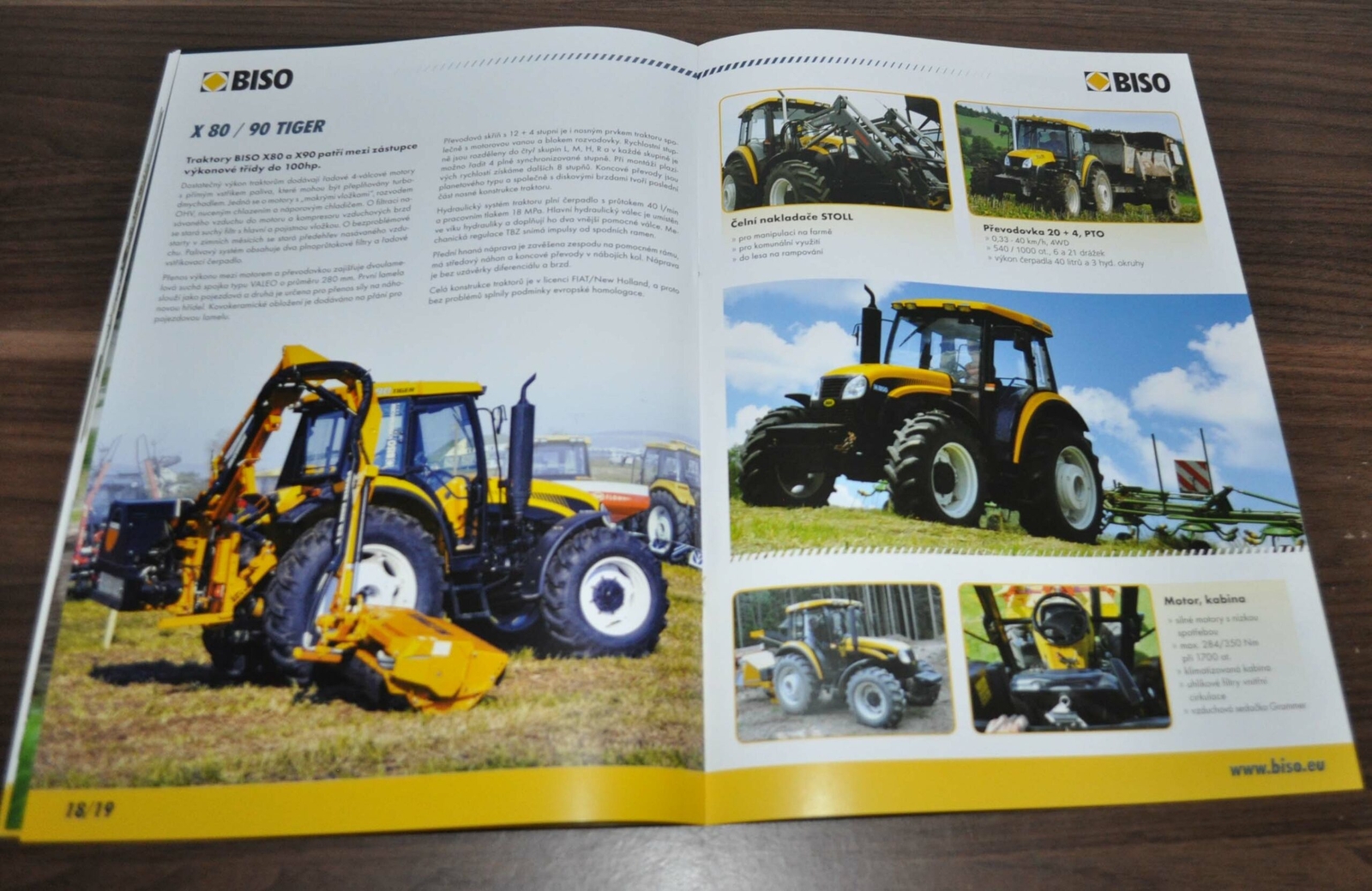 Biso Tractor X Tiger 2011 Model Range Specification Brochure Prospekt