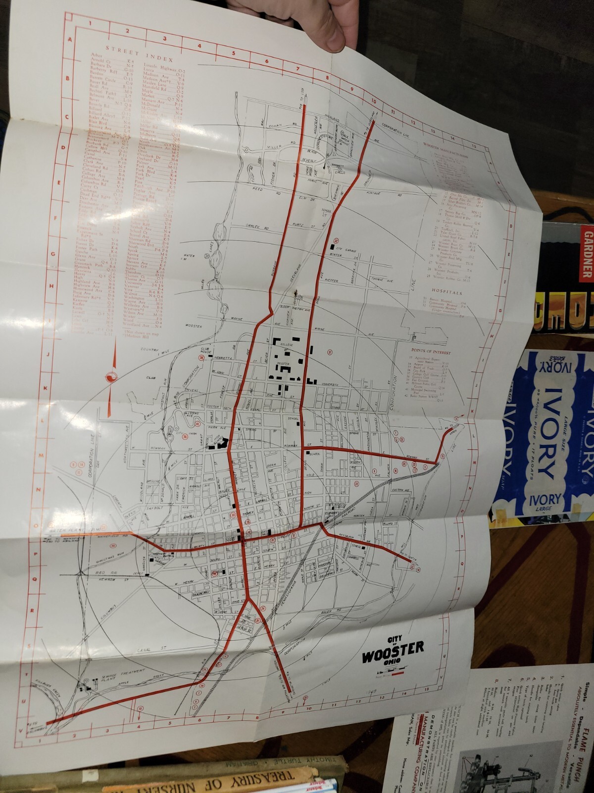 Antique Brochure Wooster Wayne County Ohio fine homes map lot 2