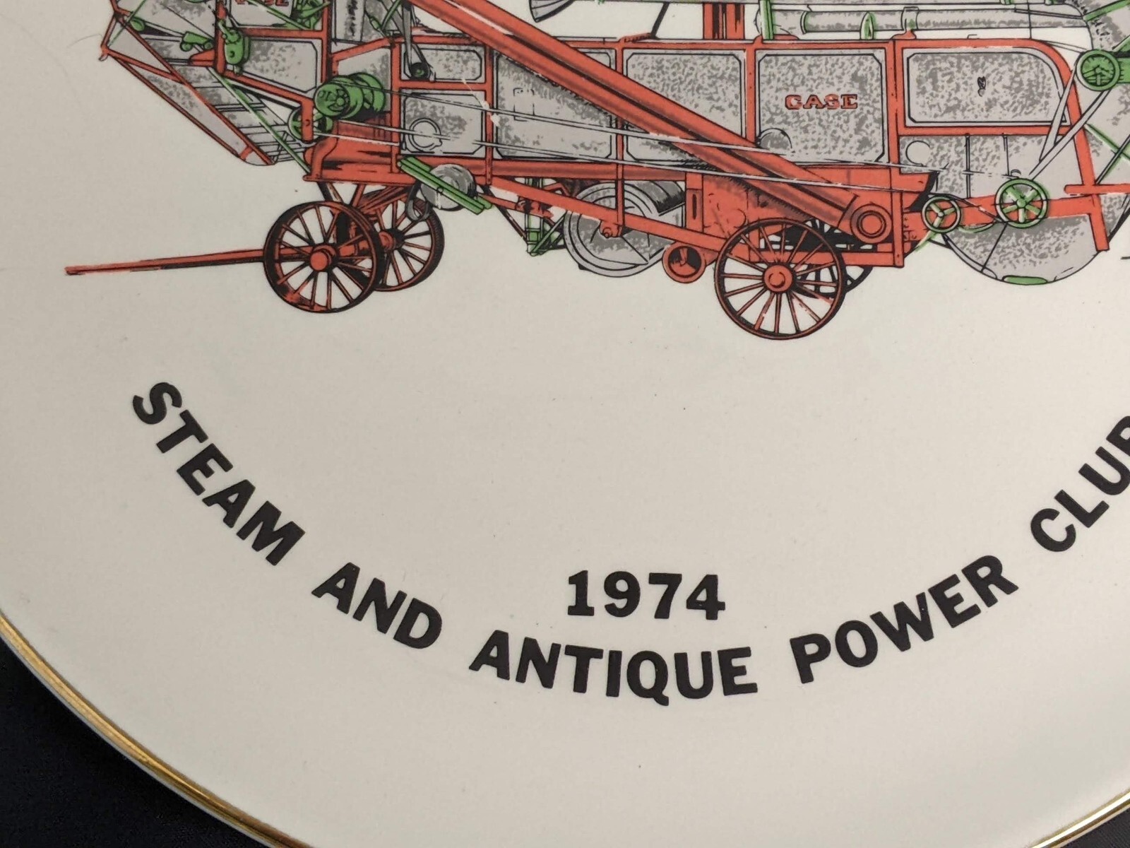Vintage Hocking Valley Steam & Antique Power Club Plate 1974
