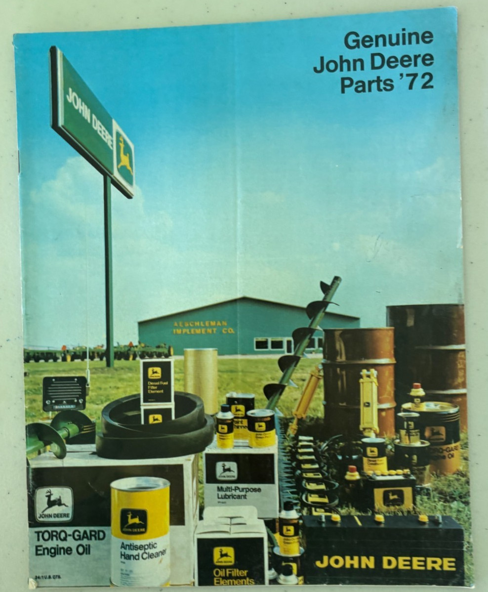 John Deere Parts Catalog For 1972 Brochure DCPA26
