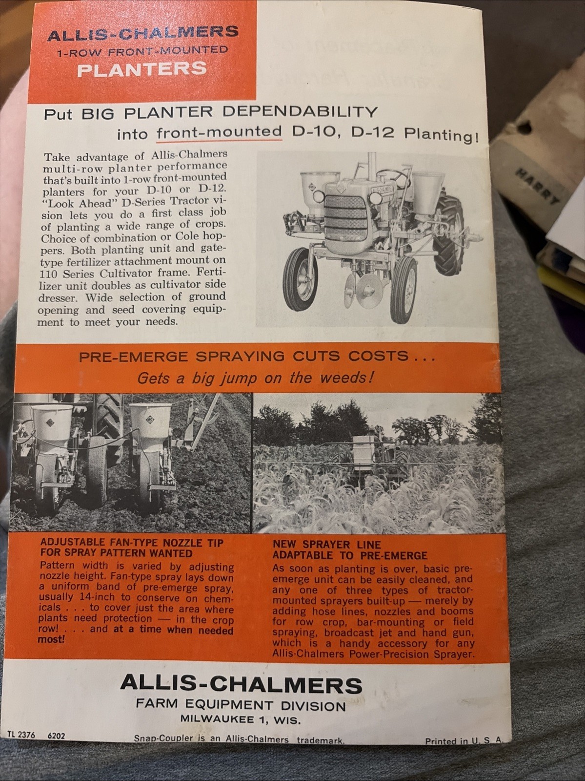 Allis Chalmers Planters For Row Crops