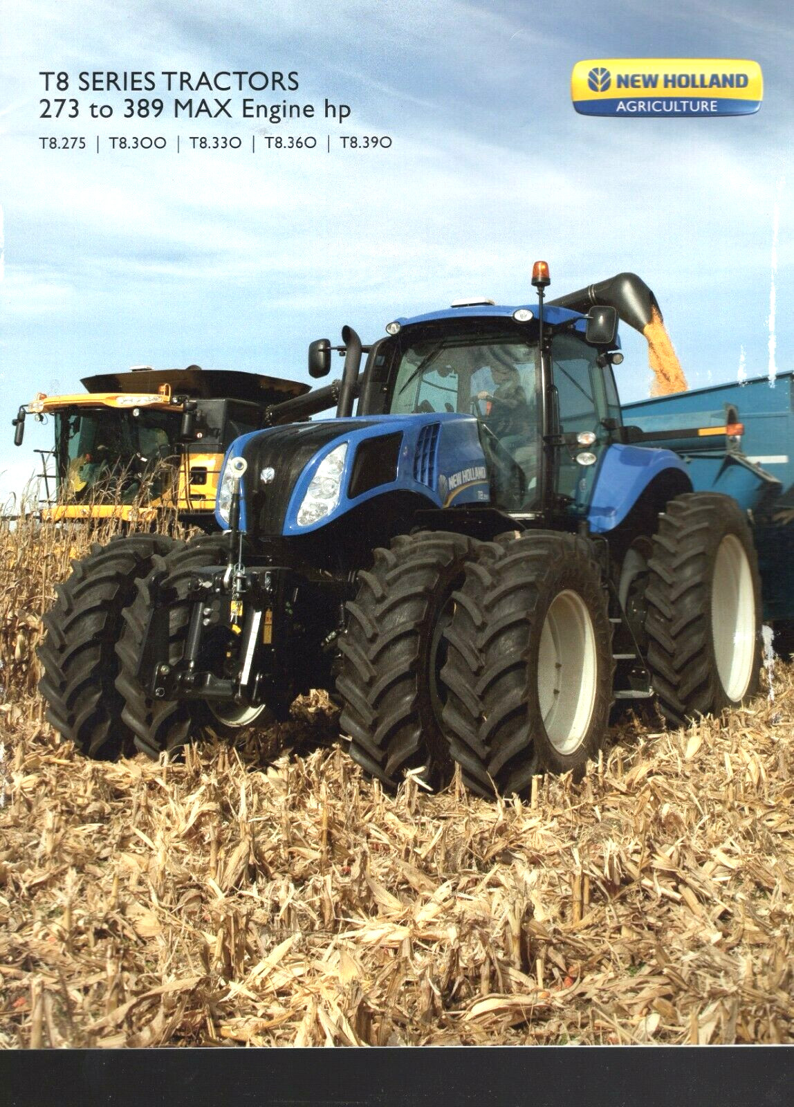 2011 NEW HOLLAND TRACTOR T8 273 – 389 HP 275 300 330 360 390 CATALOG BROCHURE