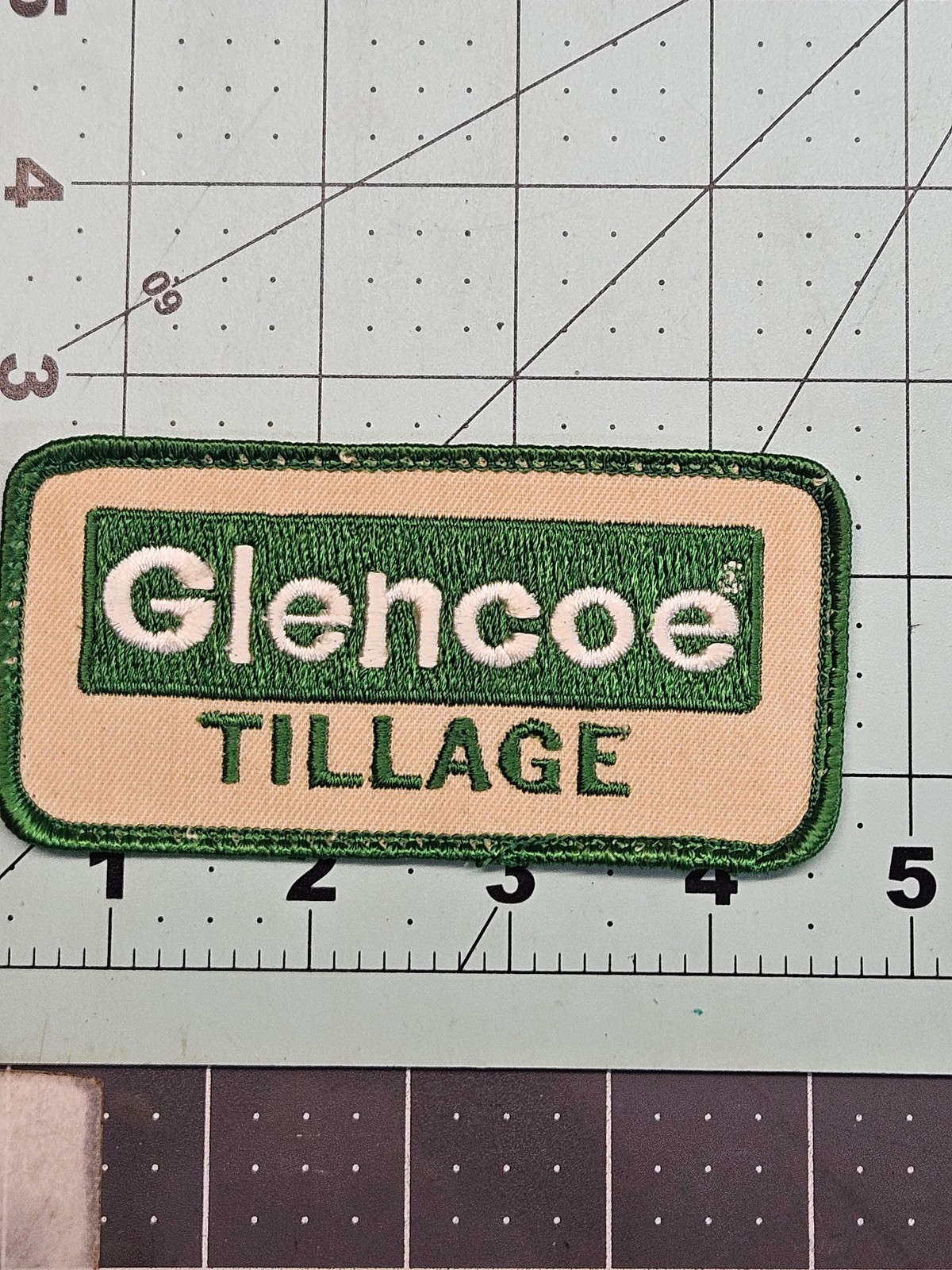 Vintage Glencoe Tillage Agricultural Farm Equipment Advertising Patch