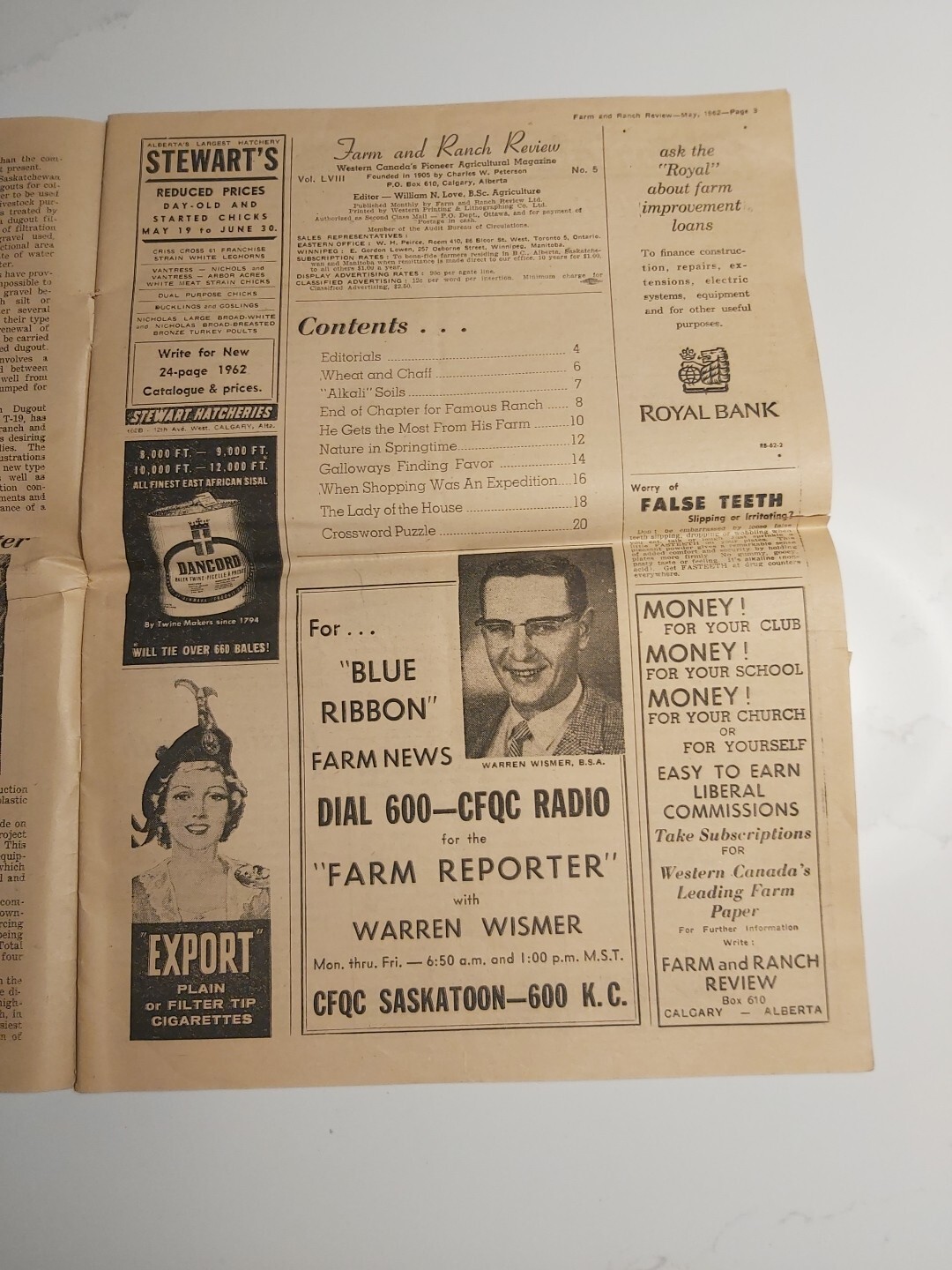 Farm And Ranch Review Newspaper May 1962 Calgary Alberta Stampede Ad