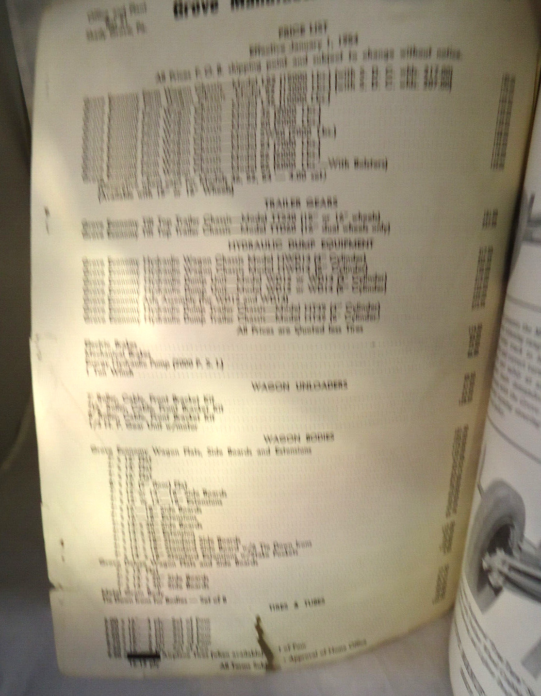 1950’S GROVE MANUFACTURING FARM WAGON CATALOG 9 PAGES