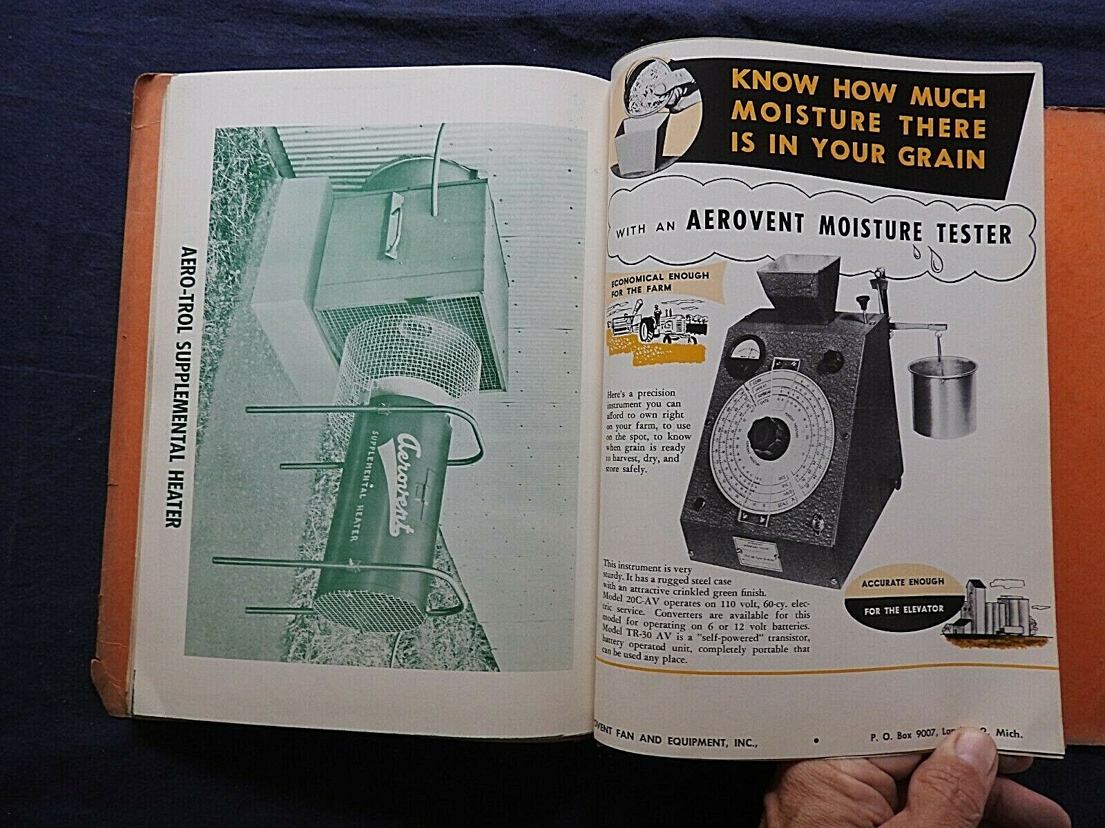 1958 Aerovent Crop Drying Systems Farm Grain Bins Portable Corn Bean Lansing MI