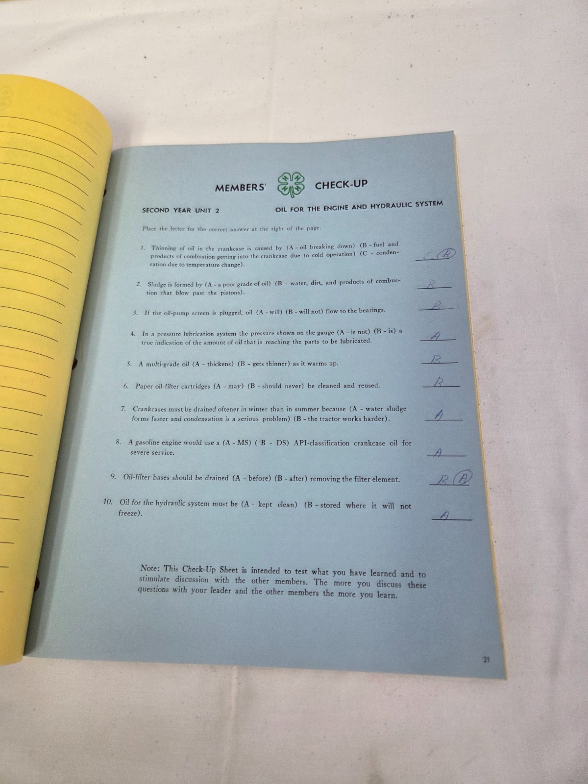 1963 4H Tractor Care And Safety Program Manual Book Second Year