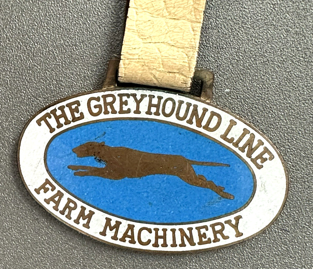 AWESOME CONDITION 1900’s Watch FOB Greyhound Line Farm Machinery TOLEDO OHIO