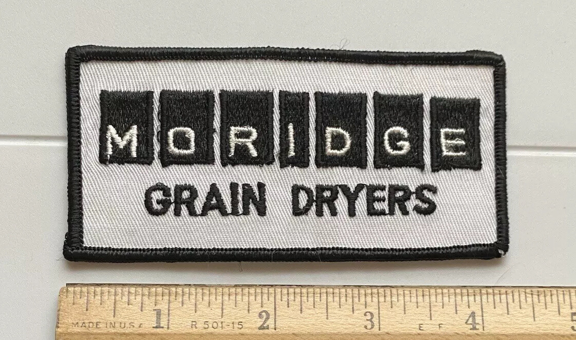 Moridge Grain Dryers Black White 4.25” Long Embroidered Patch