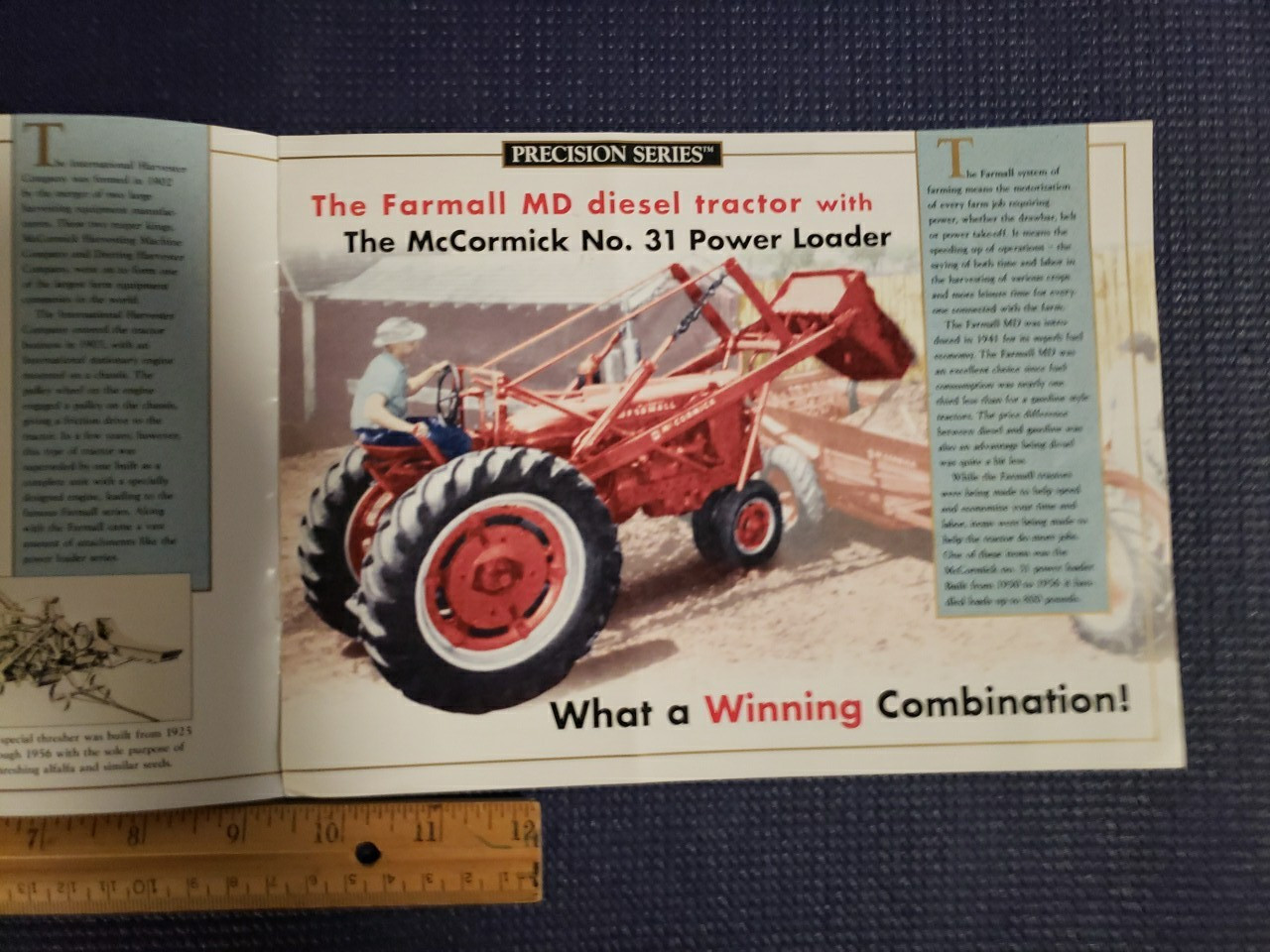 International Harvester Farmall MD & McCormick 31 Loader Catalog Brochure COLOR