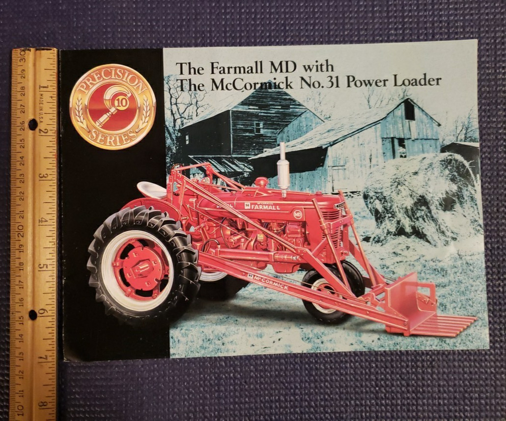 International Harvester Farmall MD & McCormick 31 Loader Catalog Brochure COLOR