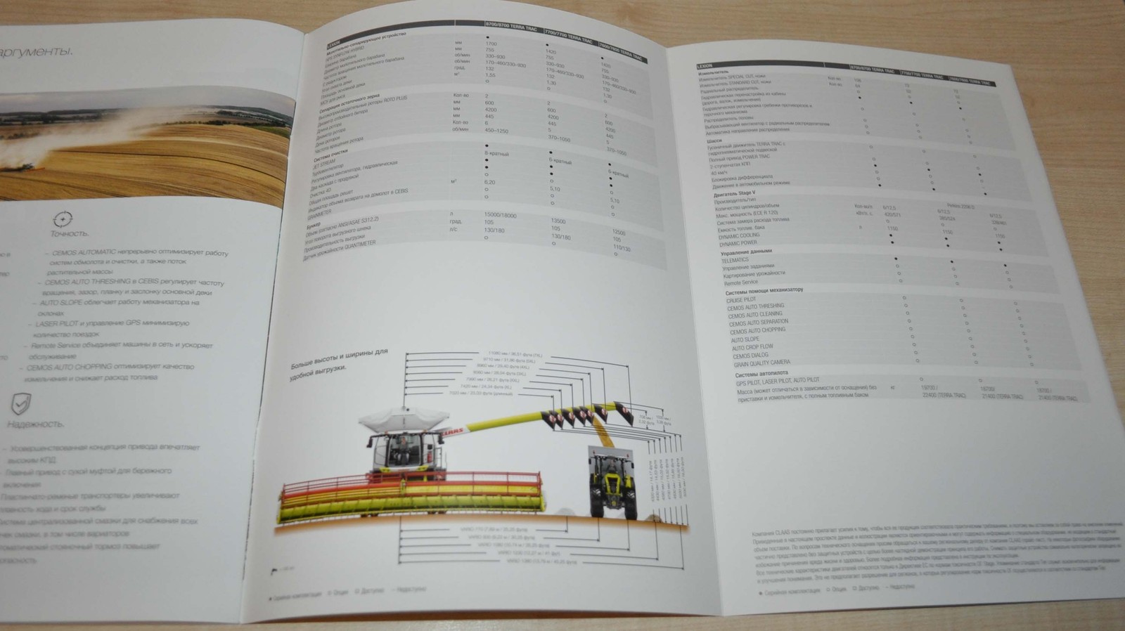 Claas Lexion Combine Harvester Agricultural Machinery Brochure Prospekt RU