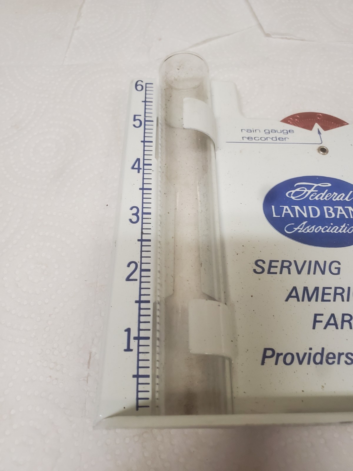 Metal Rain Guage Federal Lank Bank Association Serving America’s Farmers