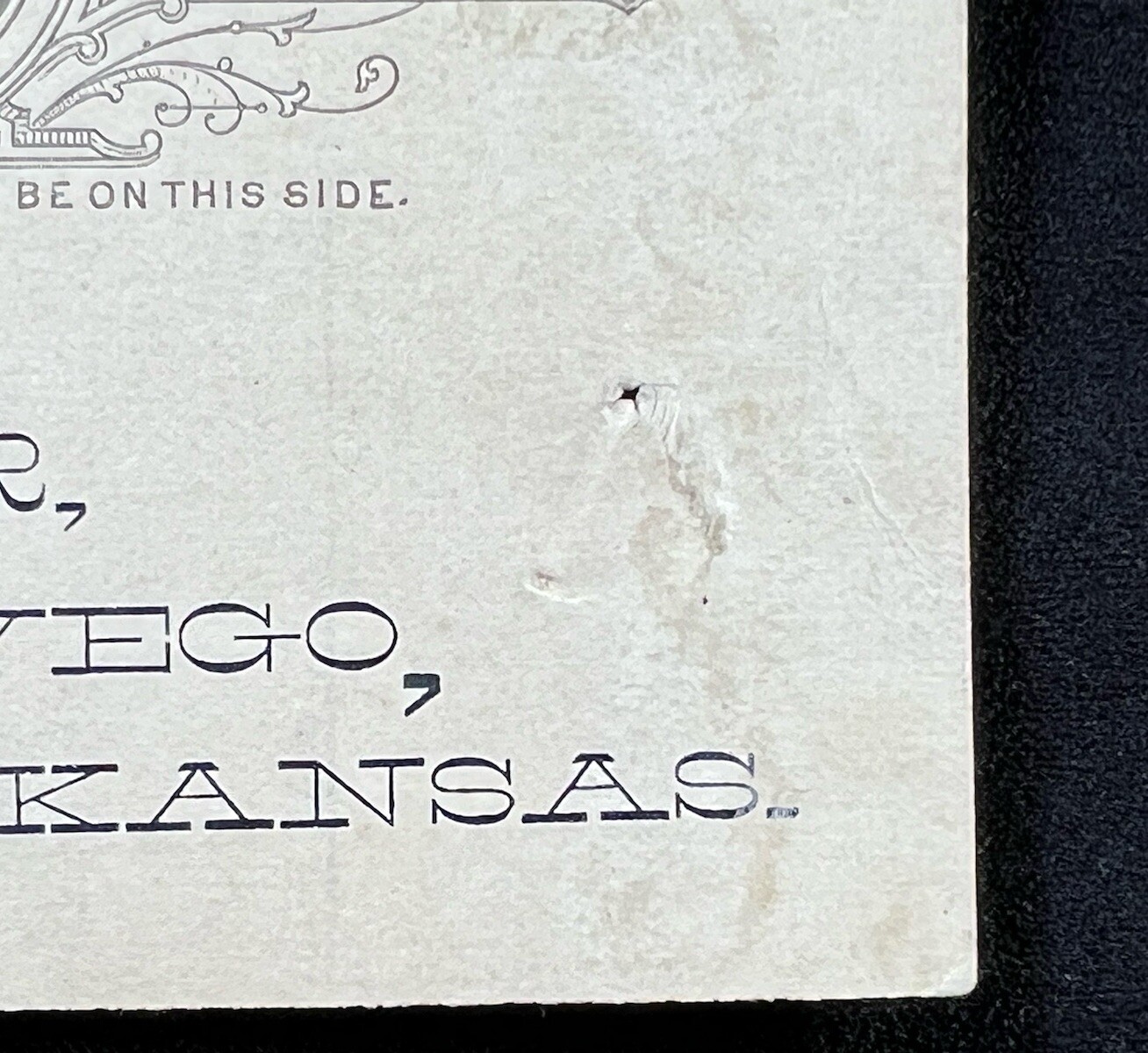 1890 Oswego Kansas Vintage Produce Order Form Leadville J M Riker Rhubarb Melons