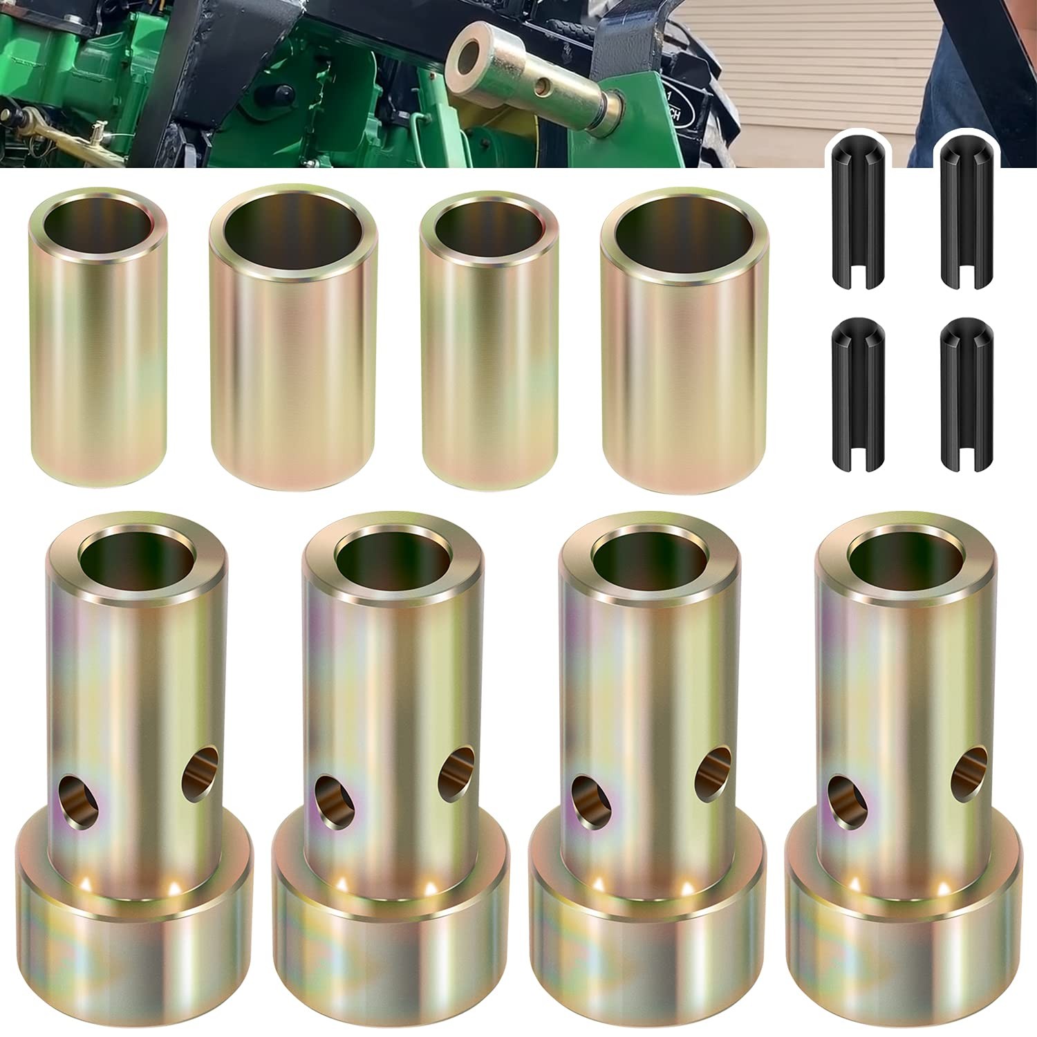 Quick Hitch Adapter Bushing Kits Heavy Duty Steel Category One Tool Tuff Bushing