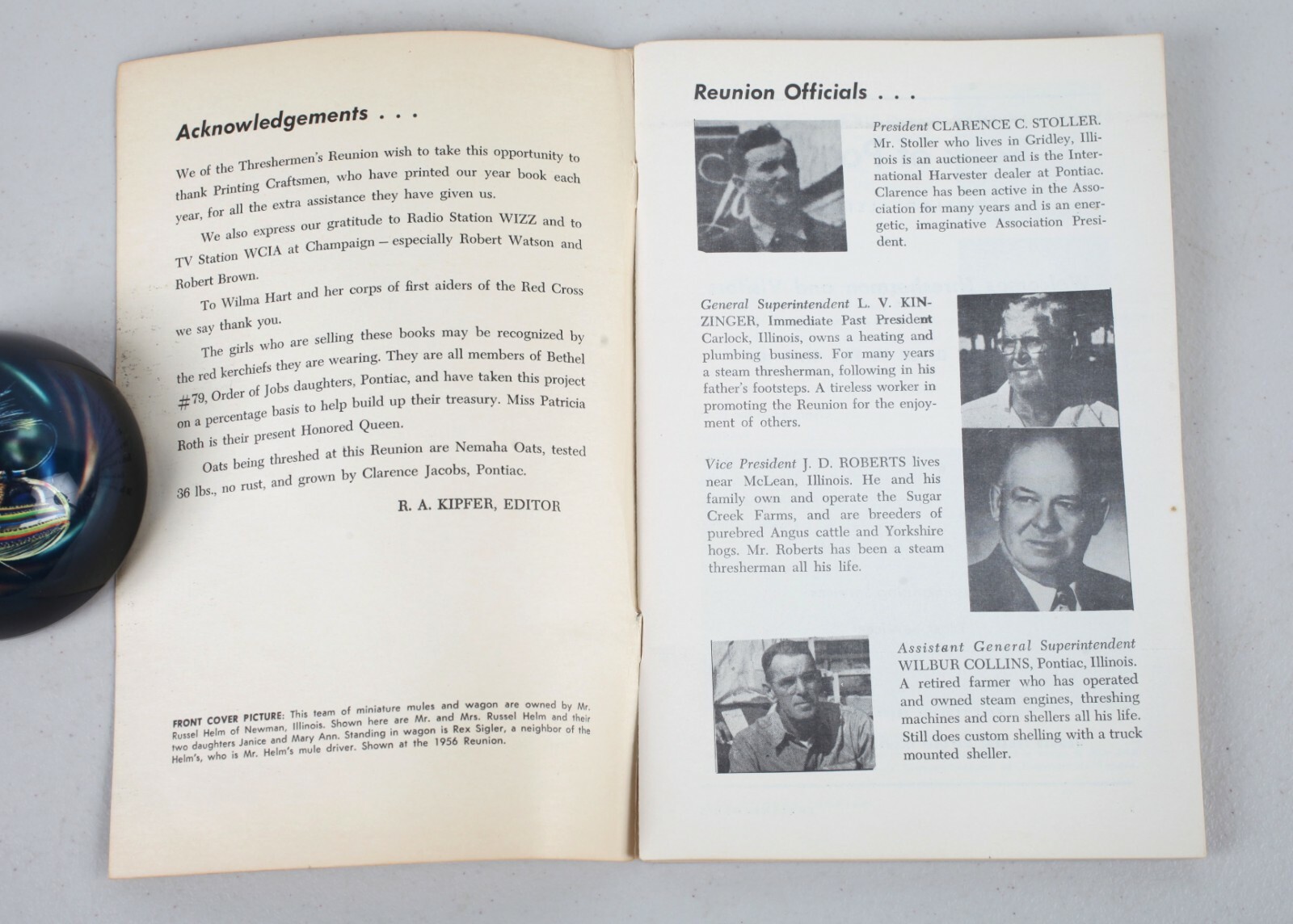 1957 Central States Threshermen’s Reunion Official Program Pontiac Illinois