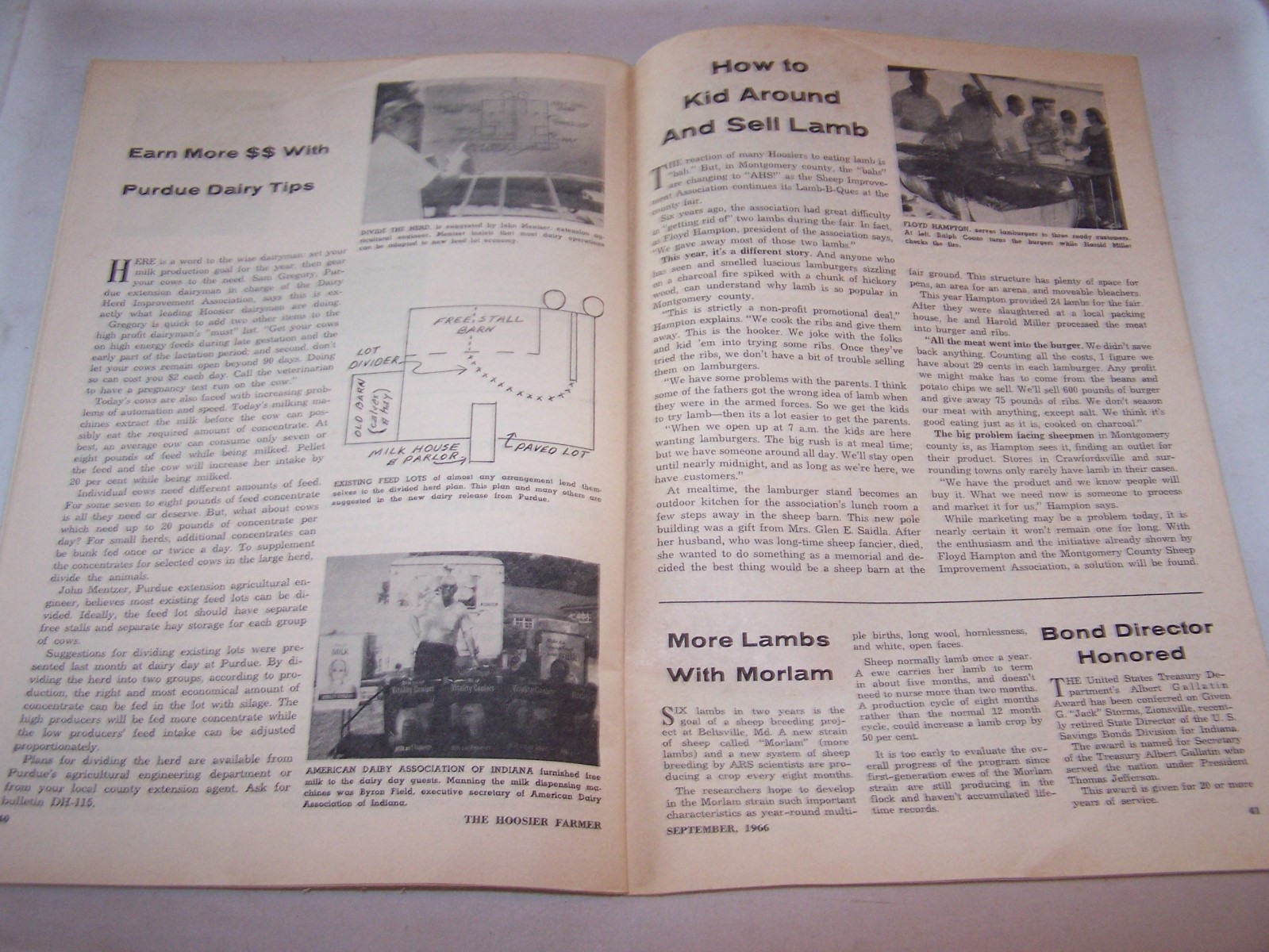 1966 HOOSIER FARMER Magazine INDIANA