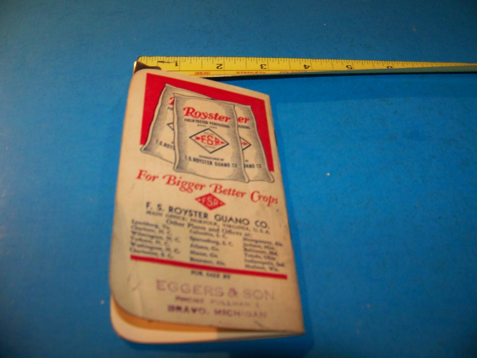 Royster Fertilizer “Daily Reminder” Memo Booklet 1951 F.S. Royster Guano Comp.