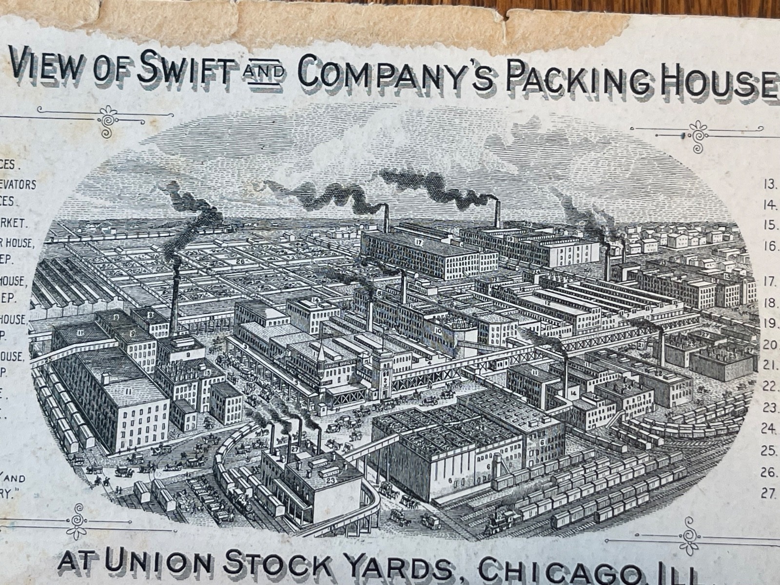 Swift’s Jersey Butterine 1880s Advertising Card, Union Stock Yards, Chicago