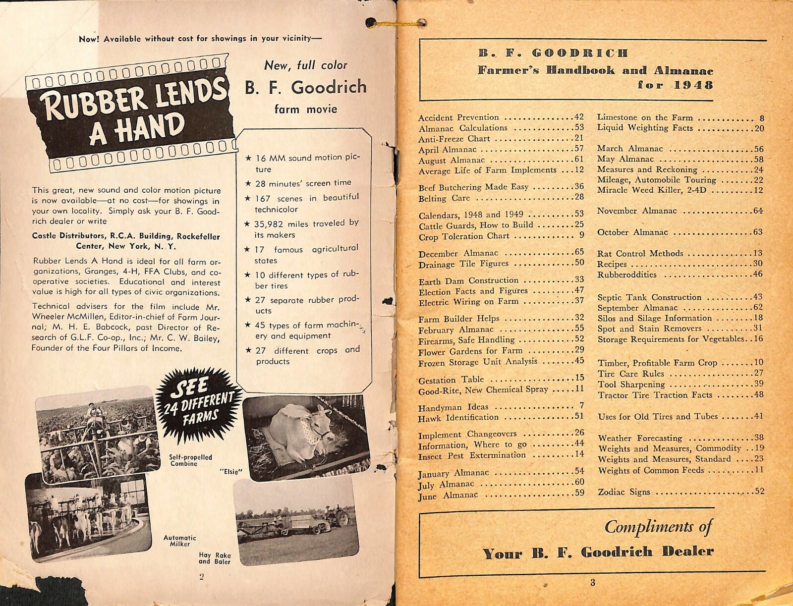 B F Goodrich Farmers Handbook And Almanac 1948 C10