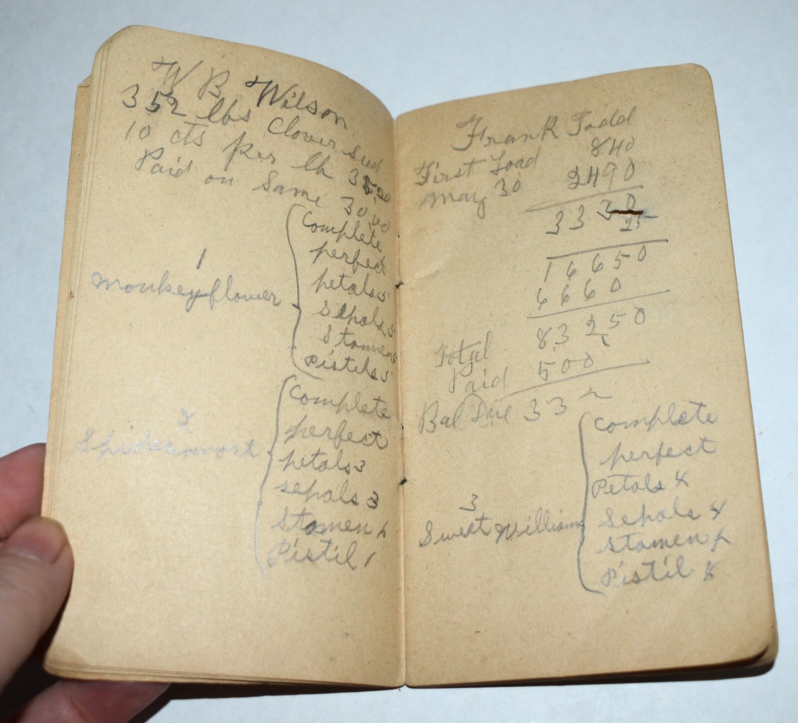 RARE 1893 GRAND DETOUR IL FARM IMPLEMENT TRACTOR ADVERTISING CALENDAR LEDGER