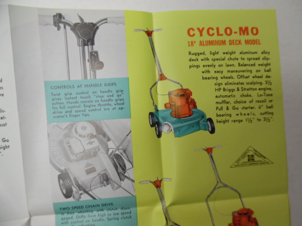 c.1971 Cooper Mfg Co Lawn Mower Catalog Brochure Klipper Marshalltown IA Vintage