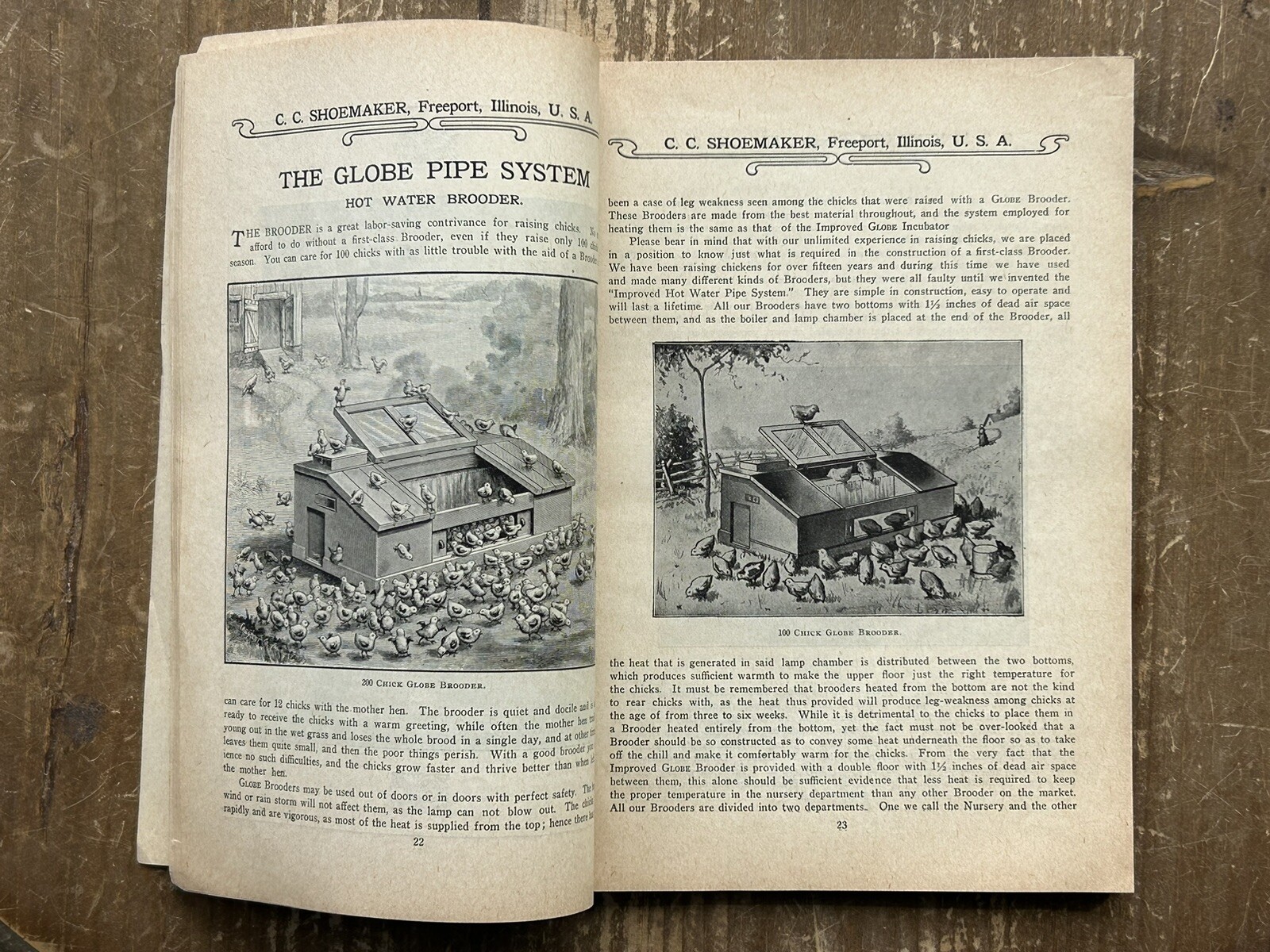 Antique Vintage 1904 CC SHOEMAKER’S ALMANAC CATALOG Poultry Advertising Freeport